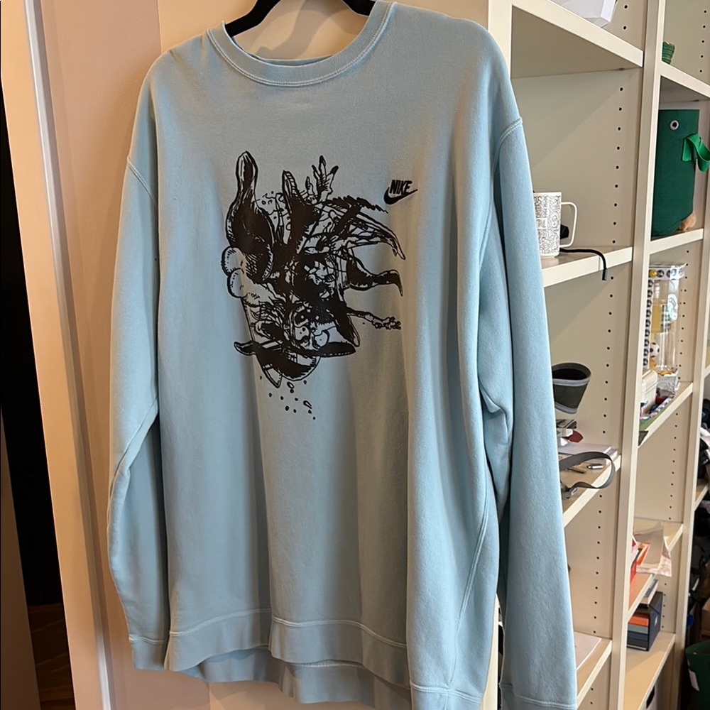 Nike Blue Crewneck Sweater Relaxed Fit